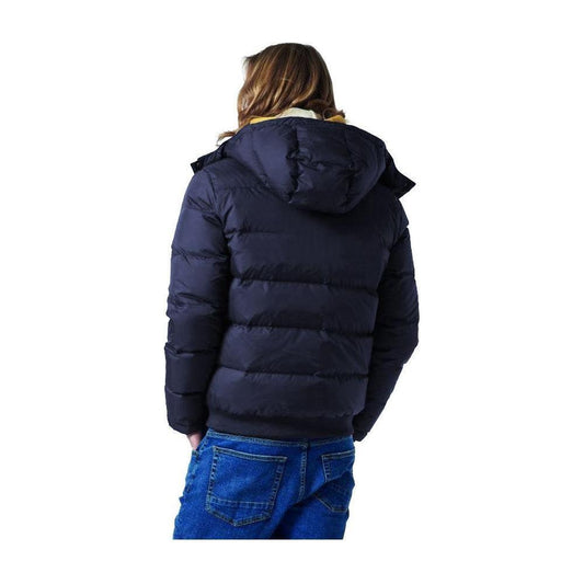 La Martina Blue Nylon Men Jacket LA-7841-L