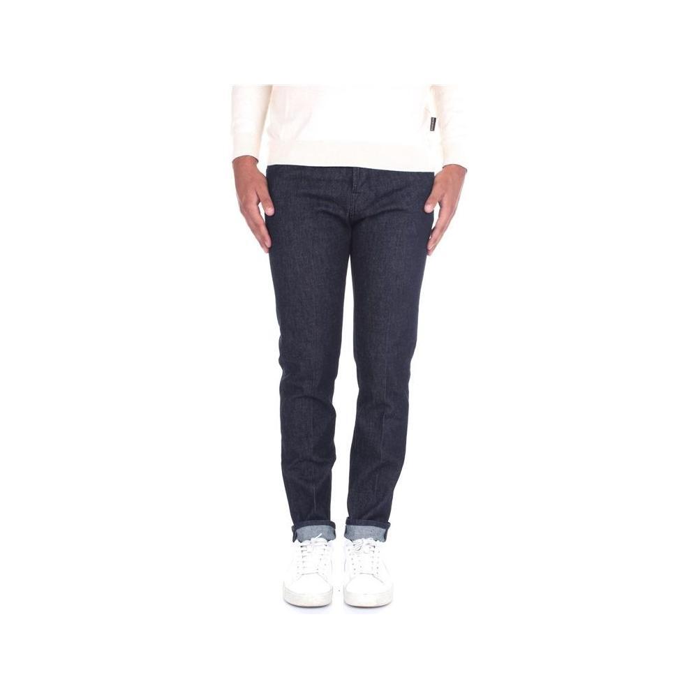 Jacob Cohen Sleek Slim Fit Designer Jeans with Leather Detail JA-7213-W32