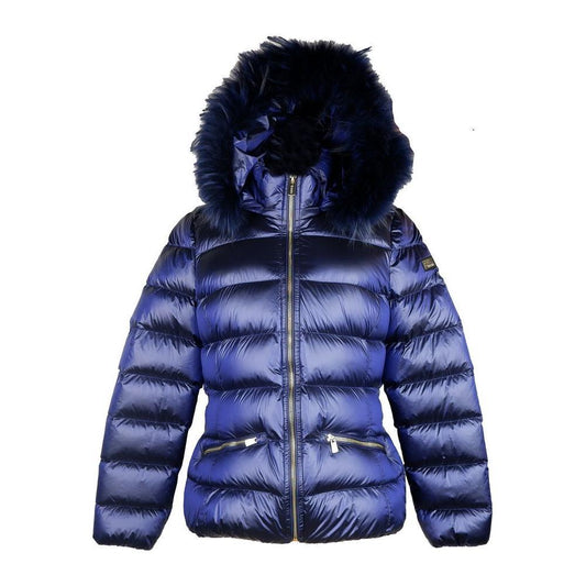 Chic Blue Yes Zee Jacket with Murmasky Fur YE-7353-S