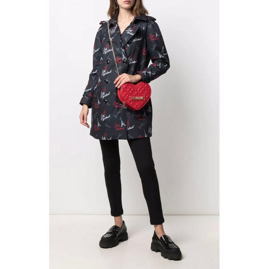Love Moschino Black Polyester Women Coat LO-6947-IT42|M