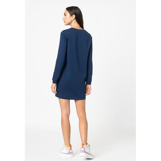 Love Moschino Blue Cotton Women Dress LO-6011-IT44|L