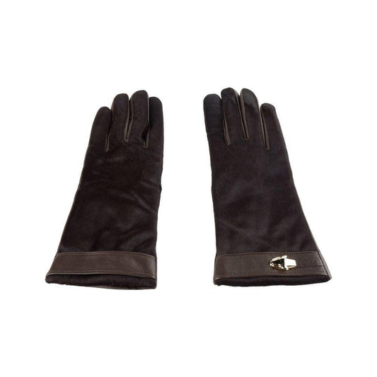 Cavalli Class Brown Cowhide Women Glove CA-5138-7|S