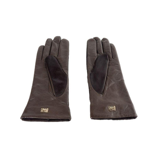 Cavalli Class Brown Cowhide Women Glove CA-5138-7|S