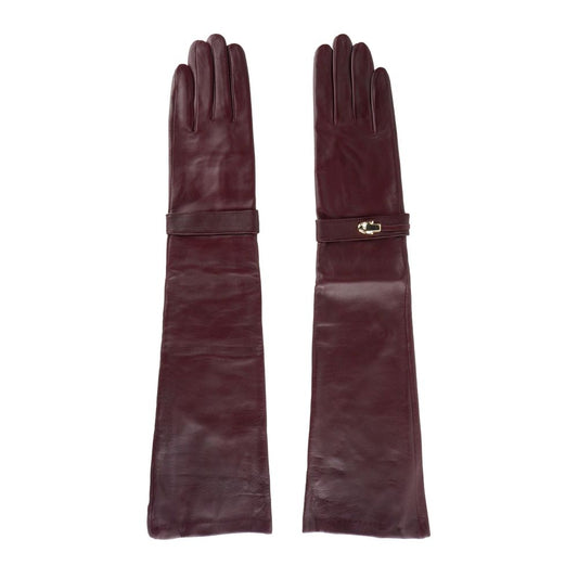 Cavalli Class Red Lambskin Women Glove CA-5118-7.5|S