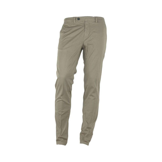 Made in Italy Elegant Beige Summer Trousers for Men MI-3377-IT46 | S