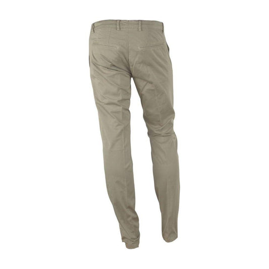 Made in Italy Elegant Beige Summer Trousers for Men MI-3377-IT46 | S