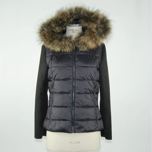 Emilio Romanelli Black Polyester Women Jacket EM-1140-IT40|S