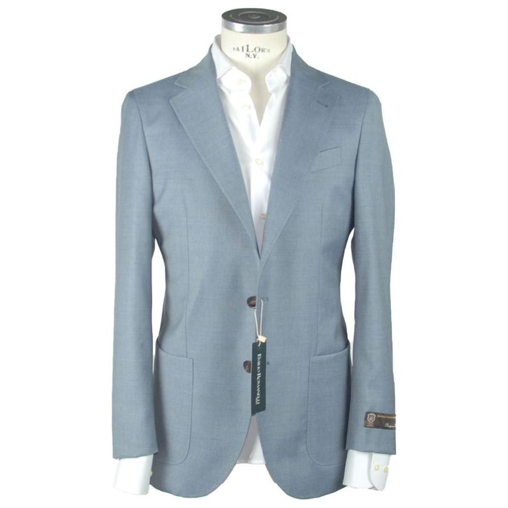 Emilio Romanelli Light Blue Wool Men's Blazer EM-987-IT48 | M
