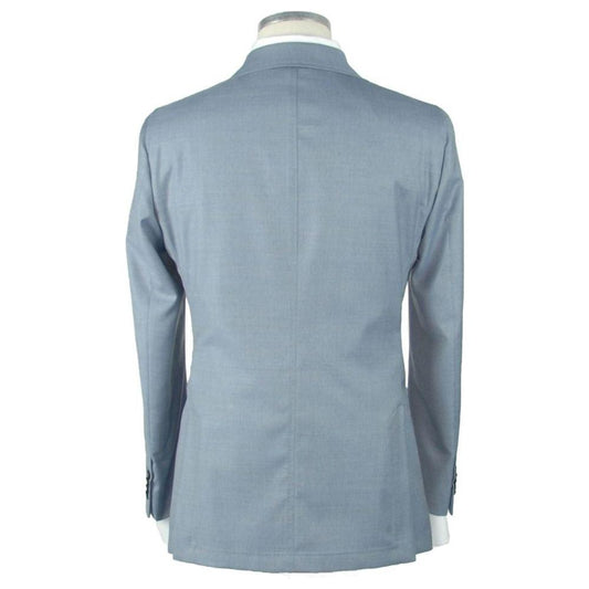 Emilio Romanelli Light Blue Wool Men's Blazer EM-987-IT48 | M