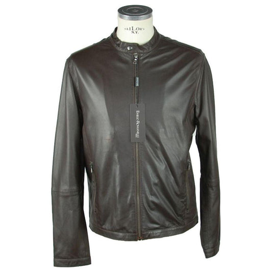 Emilio Romanelli Elegant Leather Jacket EM-976-IT56 | 3XL
