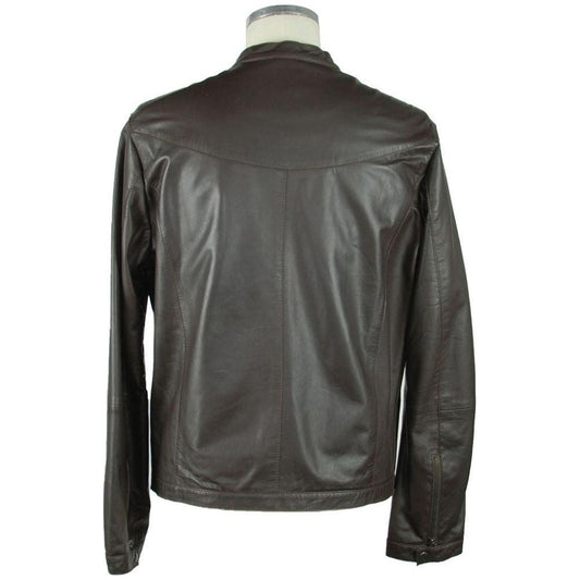 Emilio Romanelli Elegant Leather Jacket EM-976-IT56 | 3XL
