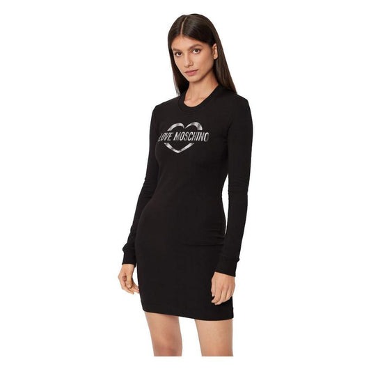 Love Moschino Chic Cotton Blend Logo Dress LO-10235-IT44|L