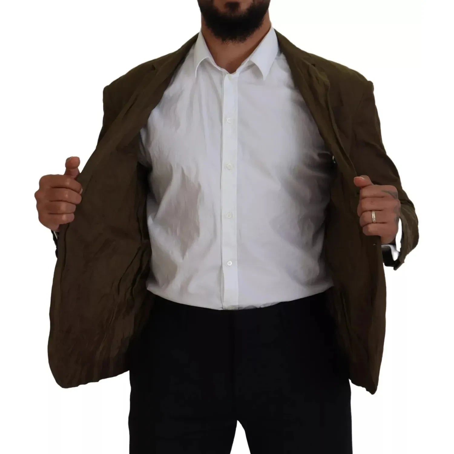 سترة بليزر ذات صف واحد من الأزرار باللون الأخضر للرجال من Dsquared²