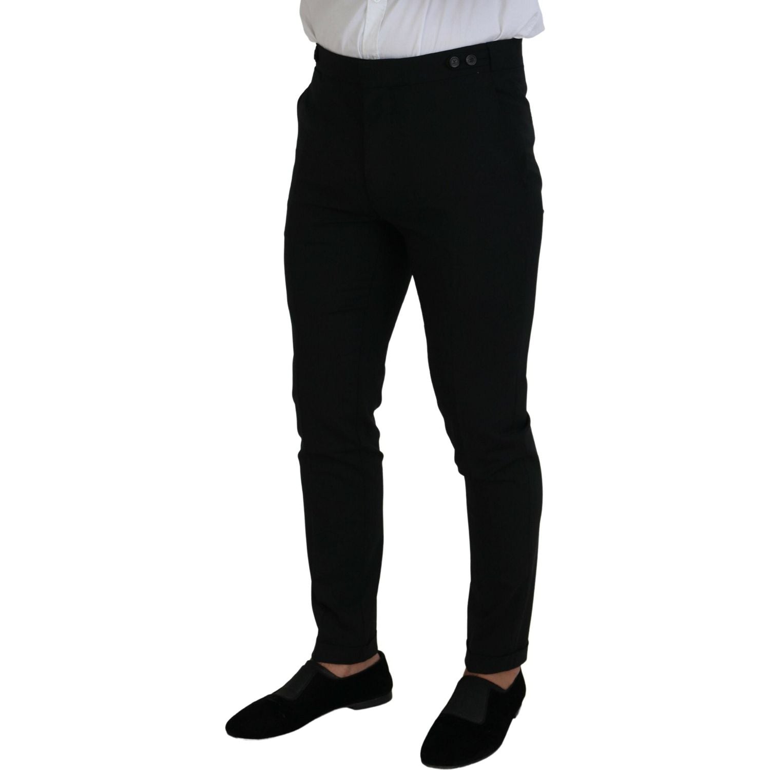 بدلة لندن من Dsquared² مكونة من قطعتين من الصوف الأسود بصدر واحد