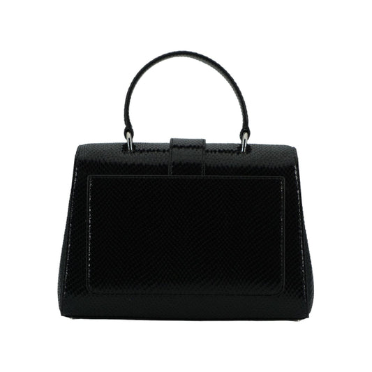 Jimmy Choo Black Leather Top Handle Shoulder Bag