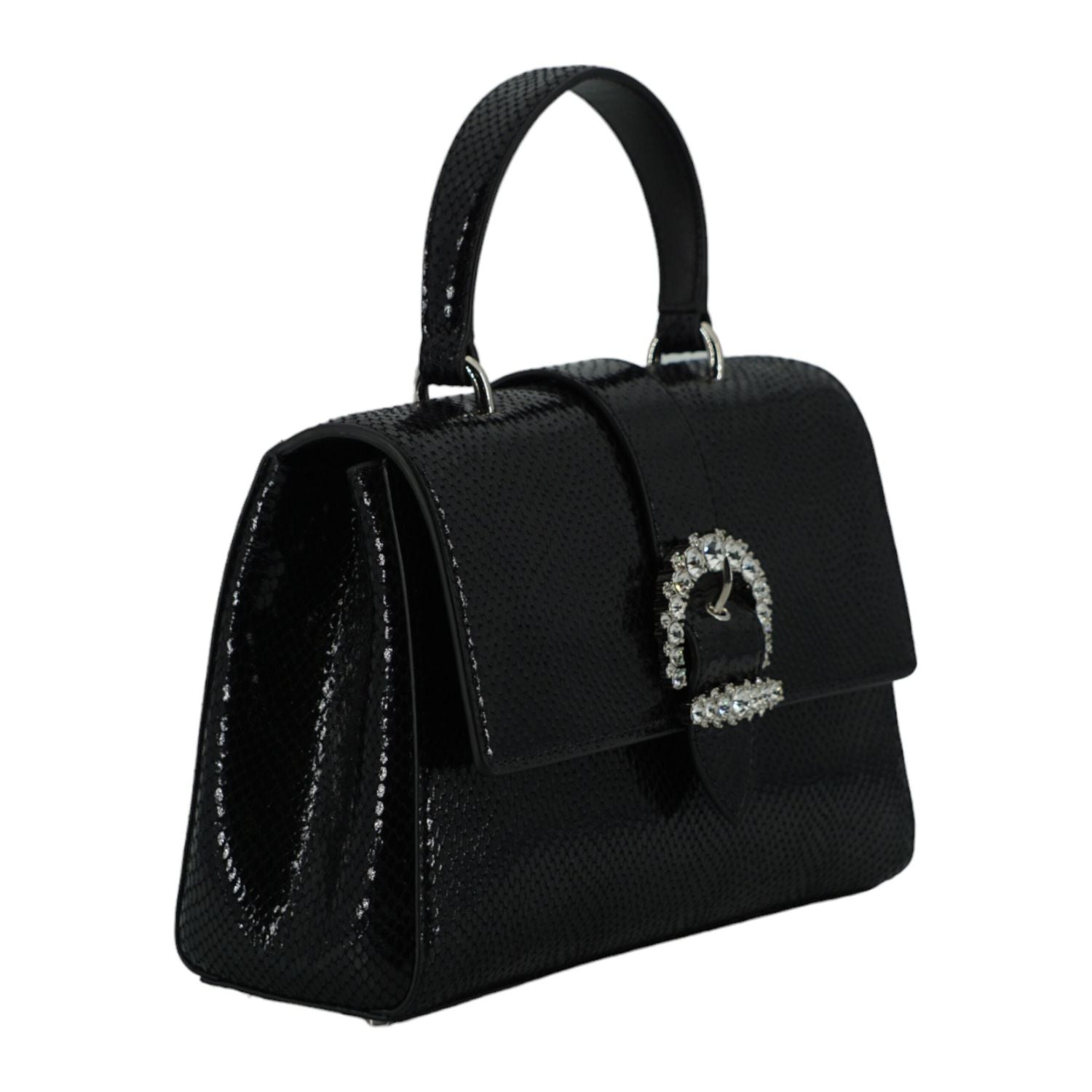 Front view with bag zipped and handles upright.