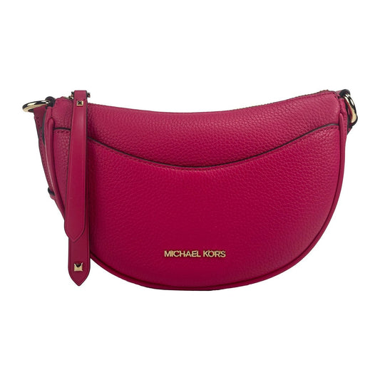 Michael Kors Dover Small Pink Half Moon Crossbody Bag Purse 84000