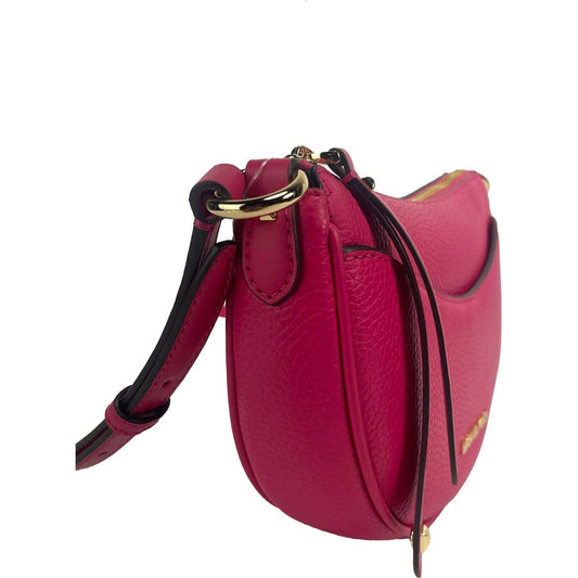Michael Kors Dover Small Pink Half Moon Crossbody Bag Purse 84000
