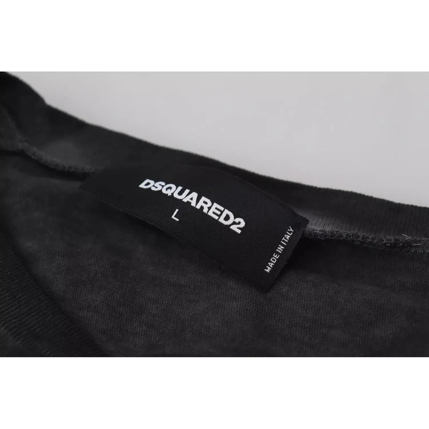 سترة صوفية بأكمام طويلة من القطن والكتان باللون الأسود من Dsquared²