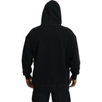 Dsquared² Black Cotton Hooded Printed Men Pullover Sweater Dsquared² Black