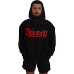 Dsquared² Black Cotton Hooded Printed Men Pullover Sweater Dsquared² Black