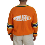 Dsquared² Orange Cotton Long Sleeves Men Cardigan Sweater TSH83546-48