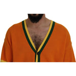 Dsquared² Orange Cotton Long Sleeves Men Cardigan Sweater TSH83546-48