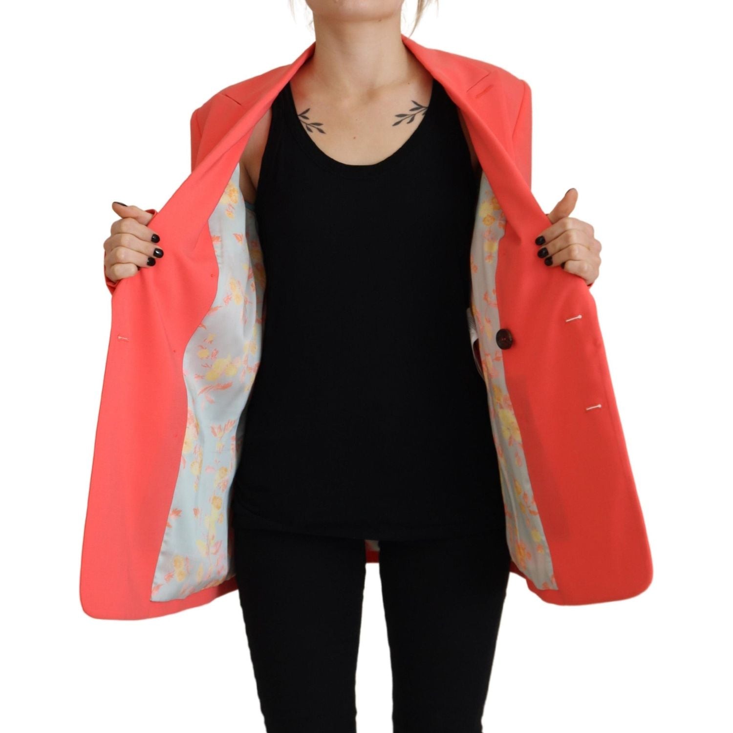 سترة بليزر مزدوجة الصدر باللون الوردي من Dsquared²