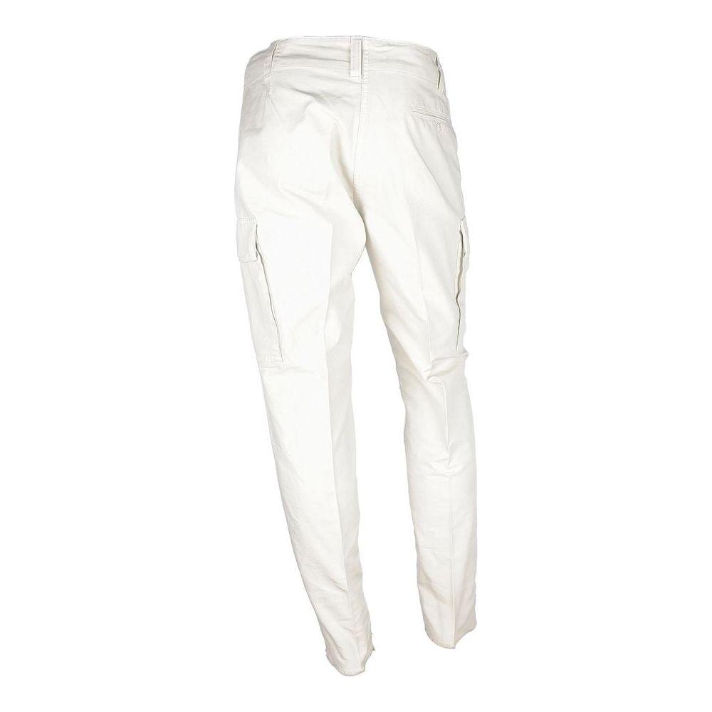 Don The Fuller White Cotton Men's Trouser DO-6935-W36