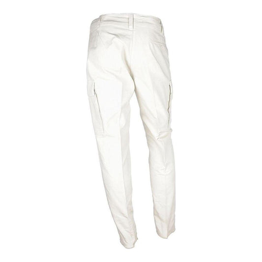 Don The Fuller White Cotton Men's Trouser DO-6935-W36