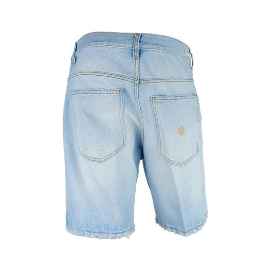 Don The Fuller Blue Cotton Men Bermuda Shorts DO-6936-W35