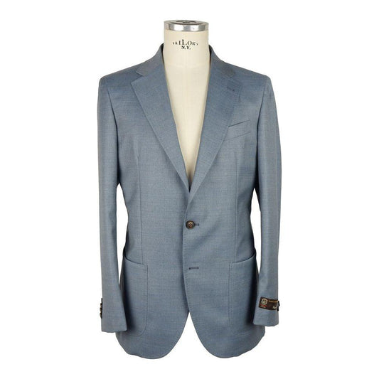 Emilio Romanelli Blue Wool Men's Blazer EM-6591-IT48 | M