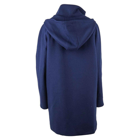 Love Moschino Blue Wool Women Coat LO-7638-IT44|L