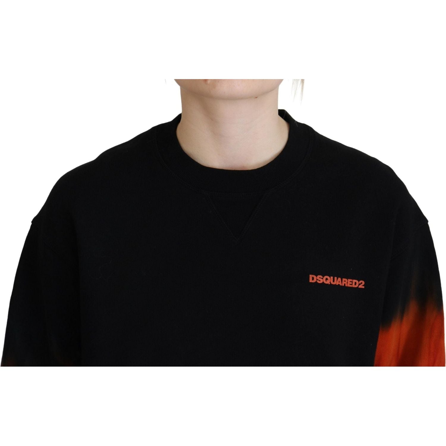 سترة نسائية بأكمام طويلة من Dsquared² بطبعة شعار Black Tie Dye