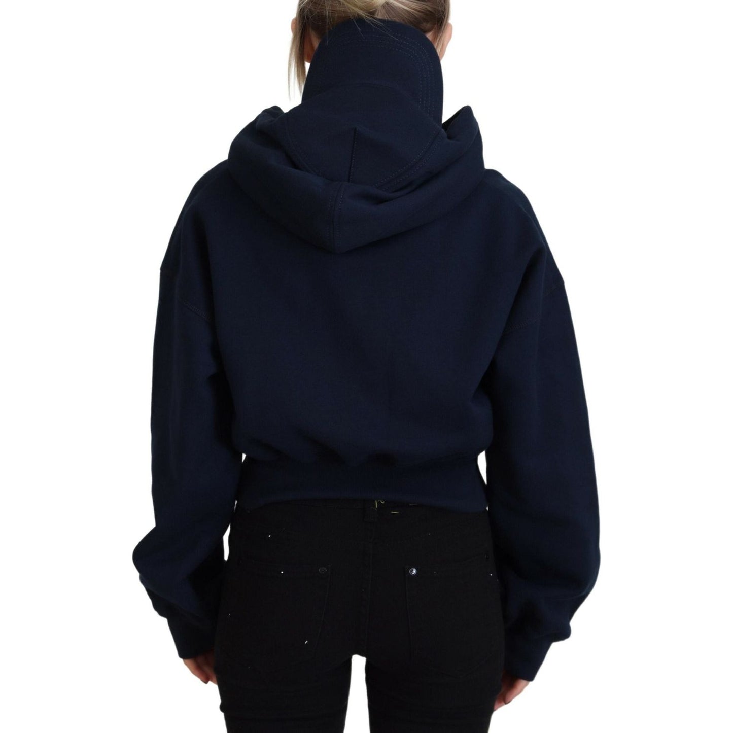 Dsquared² Blue Logo Print Hooded Cap Long Sleeve Sweater TSH83449-38