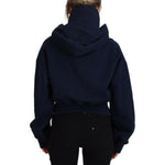 Dsquared² Blue Logo Print Hooded Cap Long Sleeve Sweater TSH83449-38