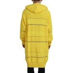 Dsquared² Yellow Cotton Knitted Hooded Pullover Sweater TSH83461-38
