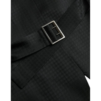 Dolce & Gabbana Black Wool Waistcoat Dress Formal Vest