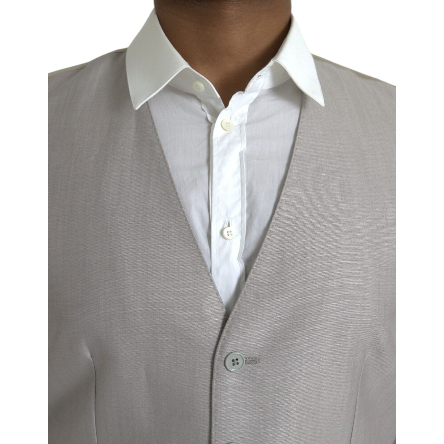 سترة رسمية من الصوف باللون الرمادي الفاتح من دولتشي آند غابانا