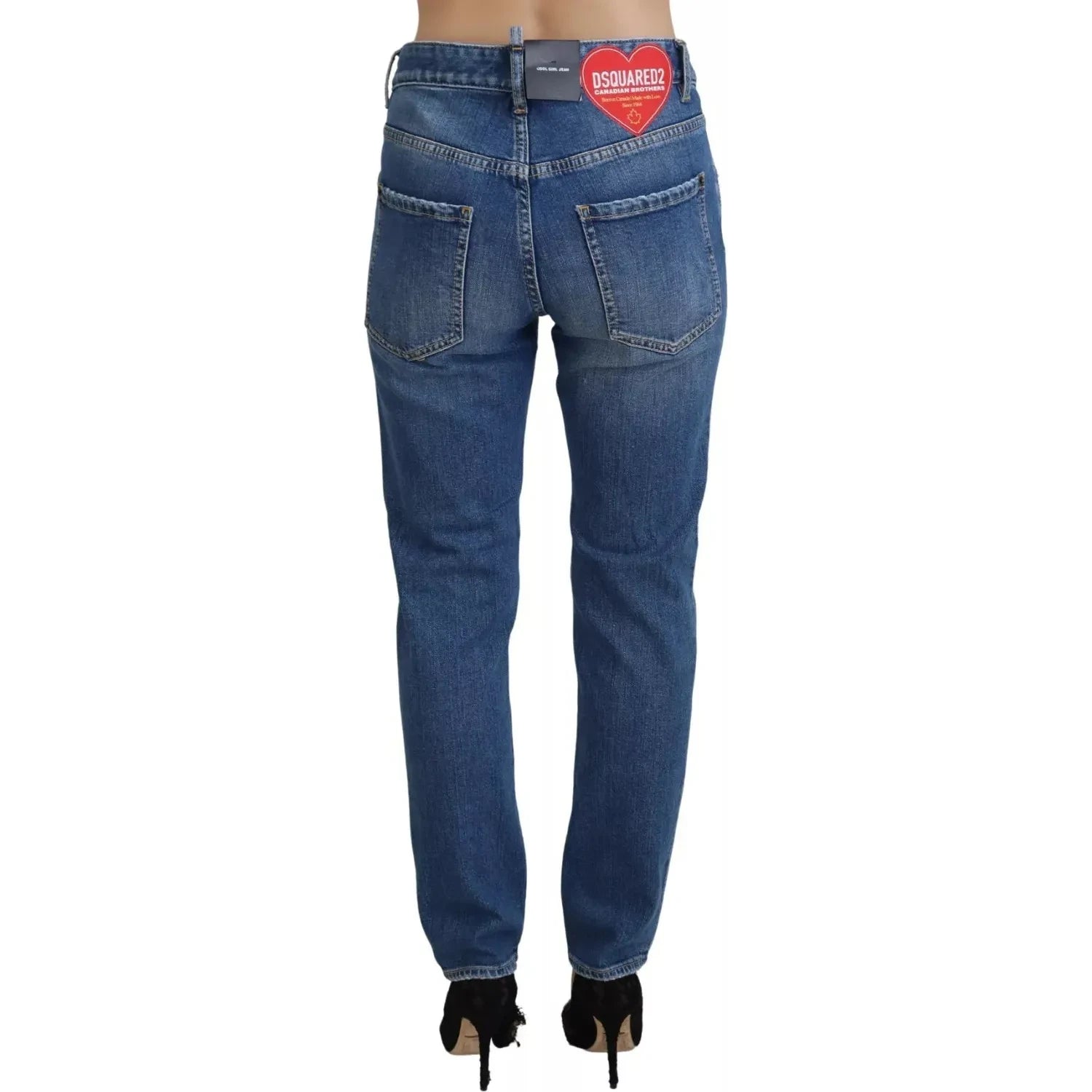 بنطلون جينز أزرق بخصر متوسط ​​من Dsquared² Cool Girl