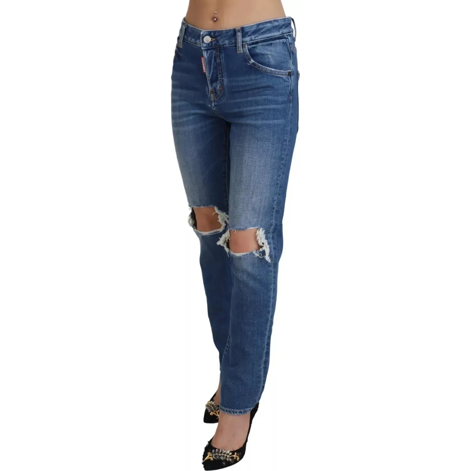 بنطلون جينز أزرق بخصر متوسط ​​من Dsquared² Cool Girl