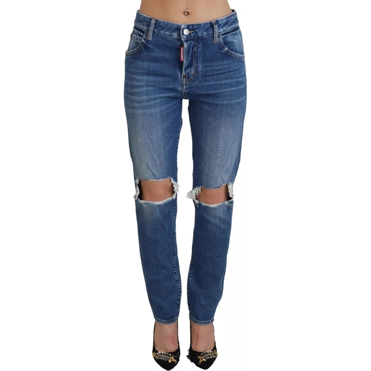 بنطلون جينز أزرق بخصر متوسط ​​من Dsquared² Cool Girl