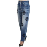 Dsquared² Blue Washed High Waist Straight Denim Boston Jeans PAN74505-38