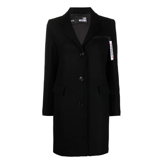 Love Moschino Black Wool Jackets & Coat LO-13073-IT40|S