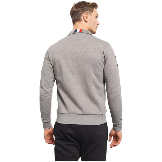 La Martina Gray Cotton Sweater LA-13079-S