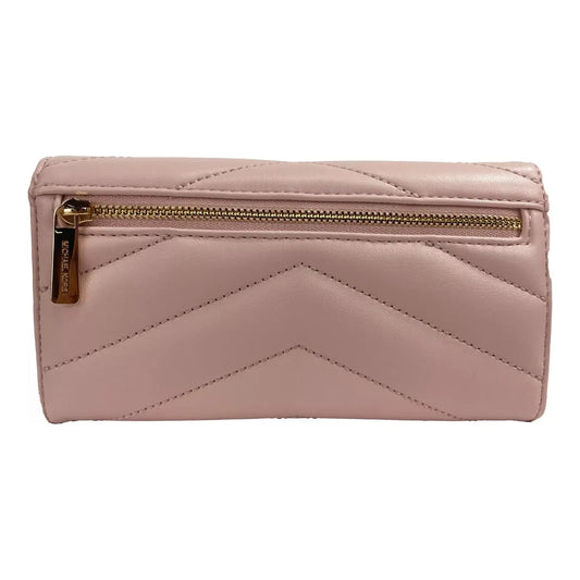 Michael Kors Jet Set Travel Large Quilted Leather Trifold Wallet Powder Blush 85328