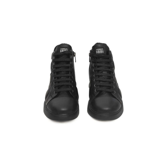 Cerruti 1881 Black Cowhide Women Sneaker CE-24516-EU36/US6