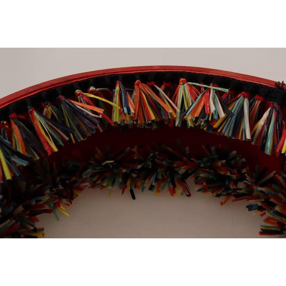 دولتشي آند غابانا حزام كاريتو واسع الخصر مزين بالزهور متعدد الألوان