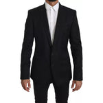 Dolce & Gabbana Black Slim Jacket Coat Blazer MARTINI KOS1622-46