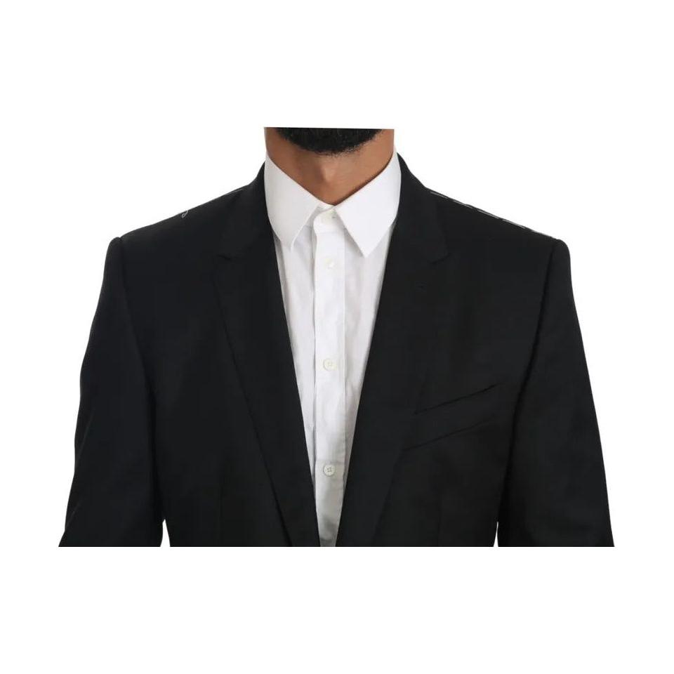 Dolce & Gabbana Black Slim Jacket Coat Blazer MARTINI KOS1622-46